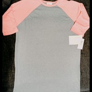 Lularoe Sloan Pink & light Gray Jersey 3/4 sleeves